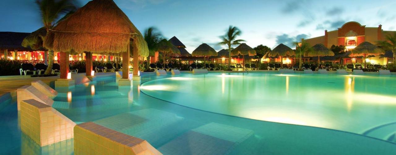 All Inclusive Resorts Palladium Resorts Pool Night