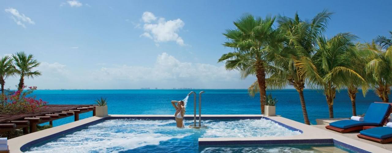 All Inclusive Resorts Zoetry Pool Jacuzzi Plunge Therapy Ocean Front