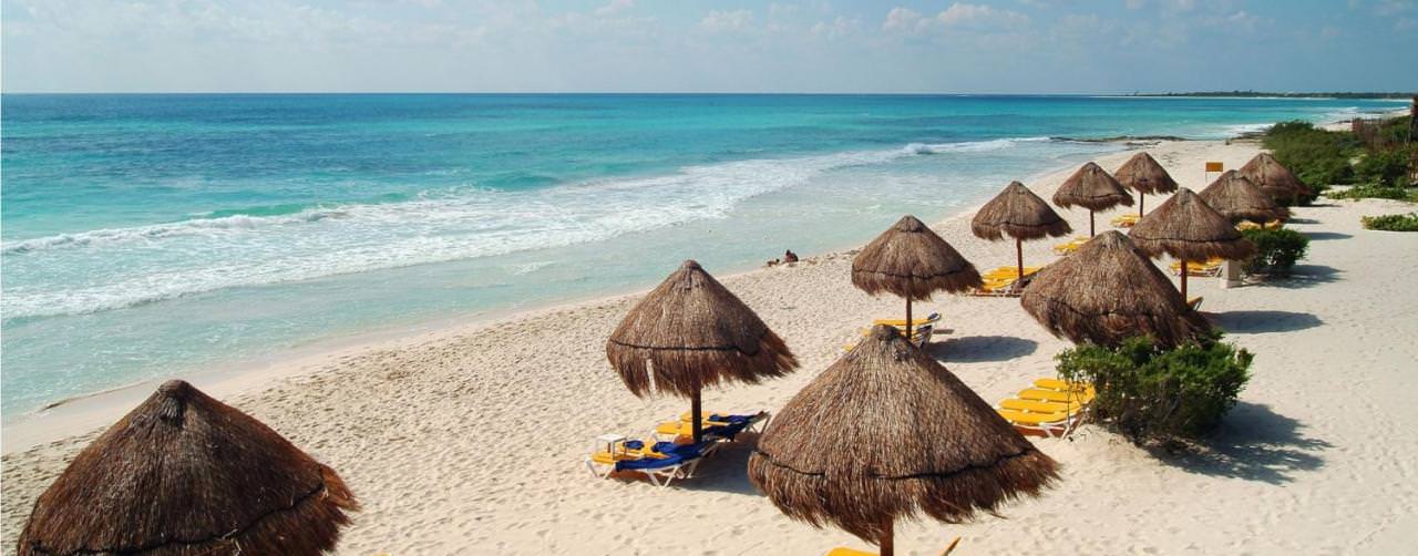Beach Palapas Chairs Iberostar Paraiso Del Mar Riviera Maya Mexico
