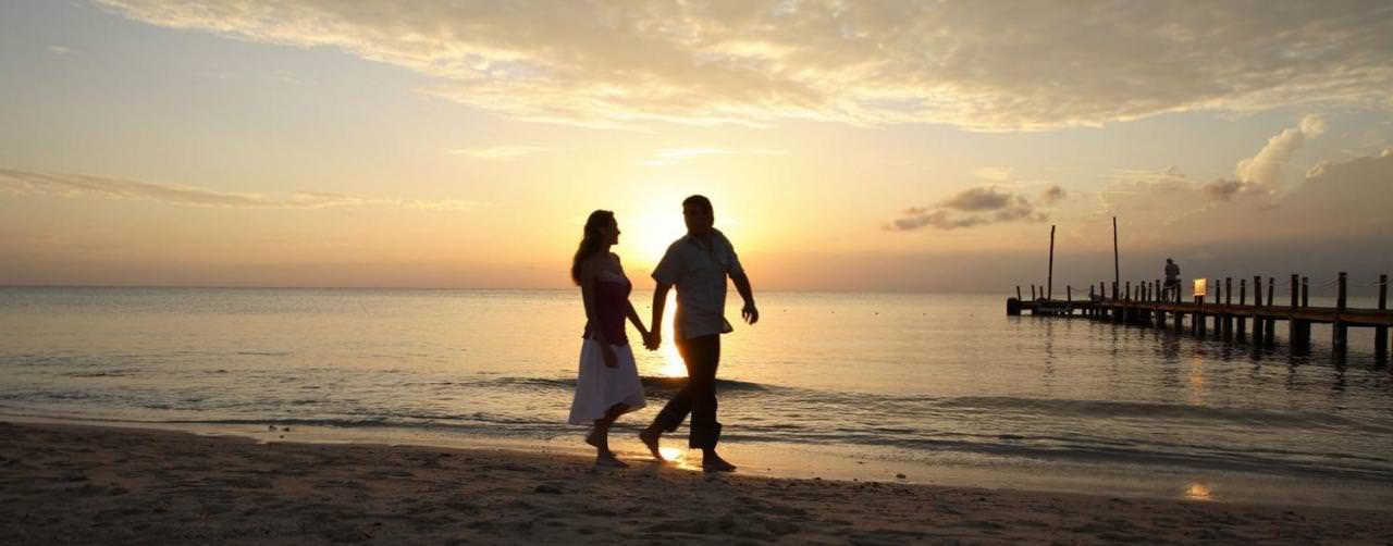 Beach Sunset Pier Romance Iberostar Cozumel Cozumel Mexico