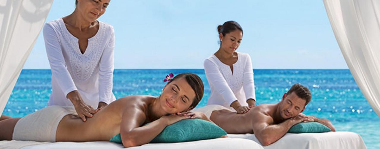 Cancun Mexico Searm_spa_couples_massage_beach_1a Secrets Akumal Riviera Maya