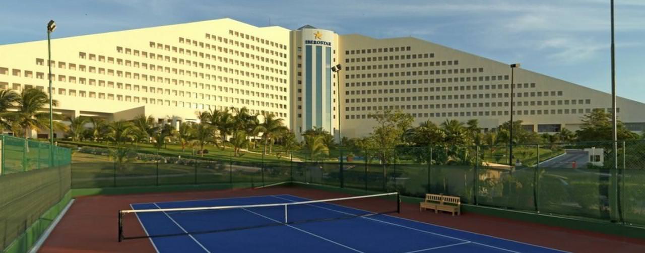 Cancun Mexico Iberostar Cancun Activities Tennis Court Resort View