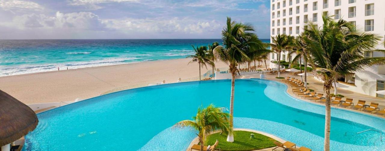 Cancun Mexico Pool Aerial View Beach Le Blanc Spa Resort