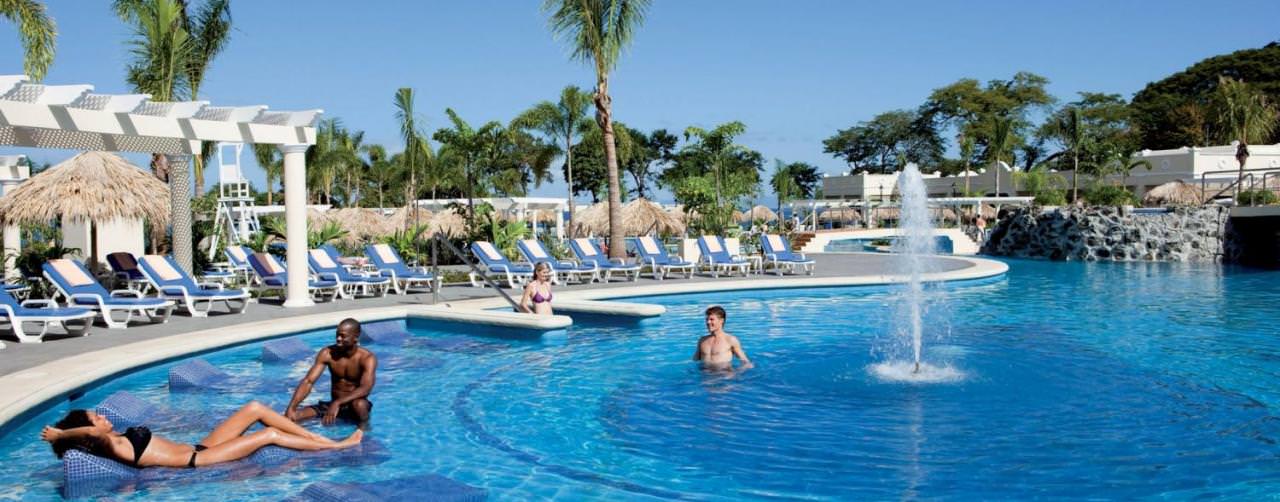 Costa Rica Pool Submerged Lounge Chairs Fountain Riu Guanacaste