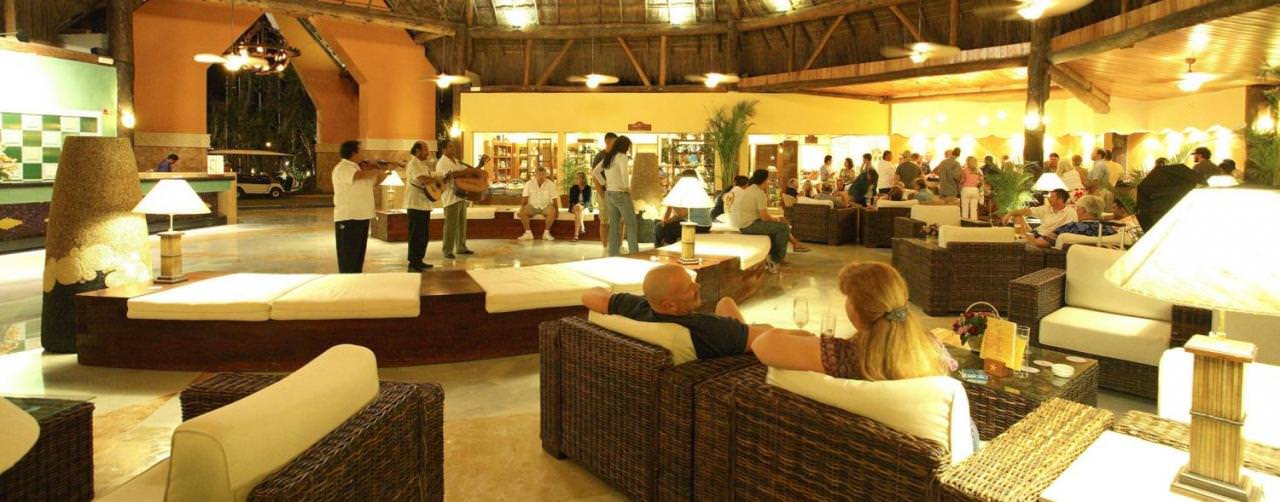 Cozumel Mexico Iberostar Cozumel Amenities Lobby At Night Mariachi Band