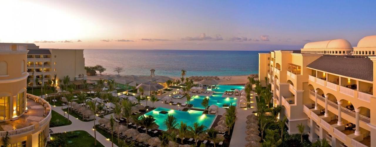 Iberostar Grand Hotel Rose Hall Montego Bay Jamaica Pool Aerial Sunset View