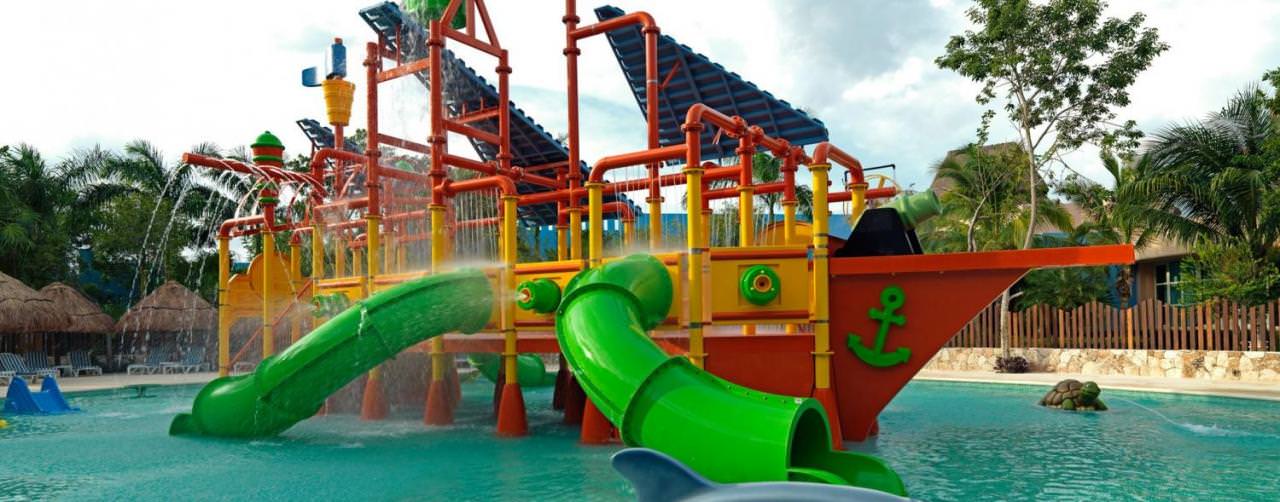 Iberostar Paraiso Maya Riviera Maya Mexico Kids Water Park Pool Slides