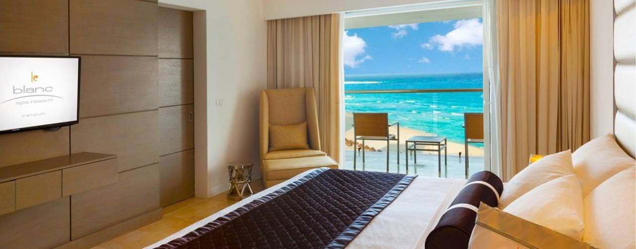 Le Blanc Spa Resort Cancun Mexico Room Presidential Suite Bed Room Balcony