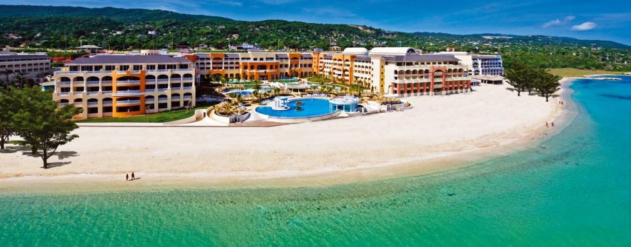 Montego Bay Jamaica Beach Aerial View From Sea Iberostar Rose Hall Suites