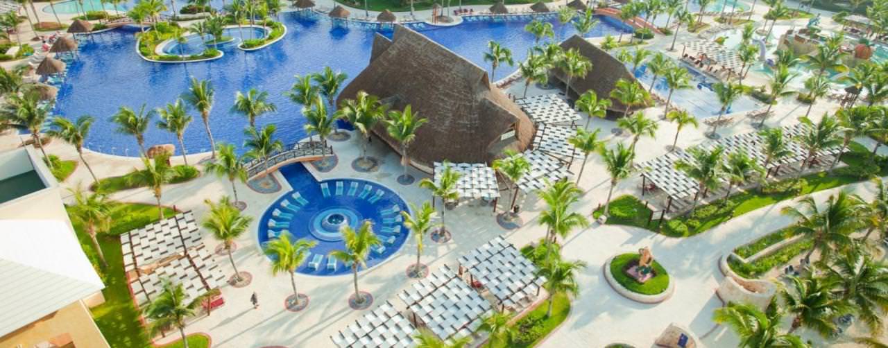 Pool Aerial Barcelo Maya Palace Deluxe Riviera Maya Mexico