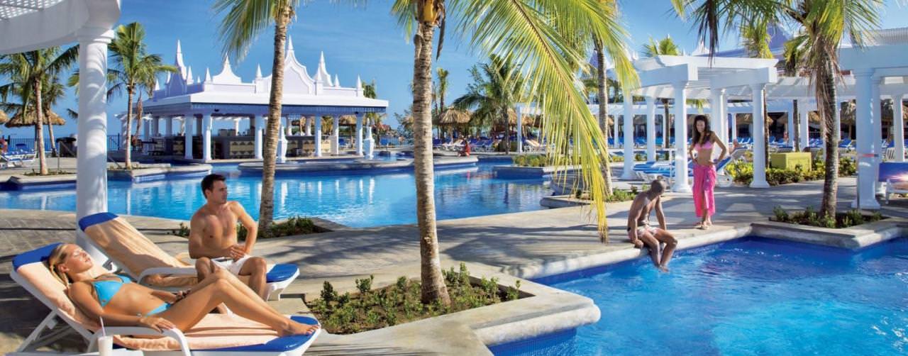 Pool Lounge Chair Free Form Palm Tree Riu Montego Bay Montego Bay Jamaica