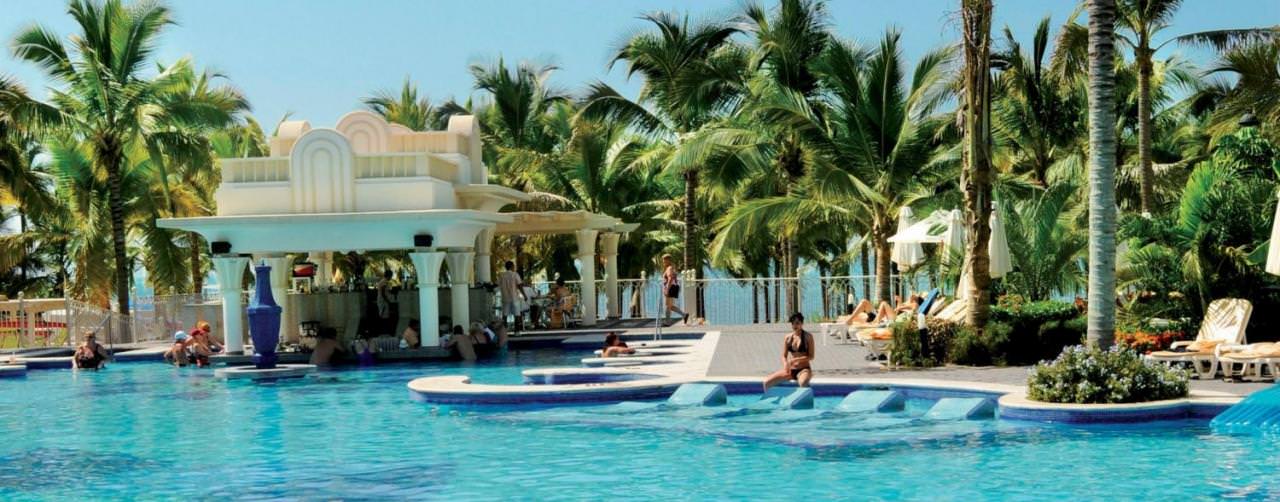 Pool Submerged Lounge Chairs Pool Bar Riu Vallarta Hotel Riviera Nayarit Puerto Vallarta