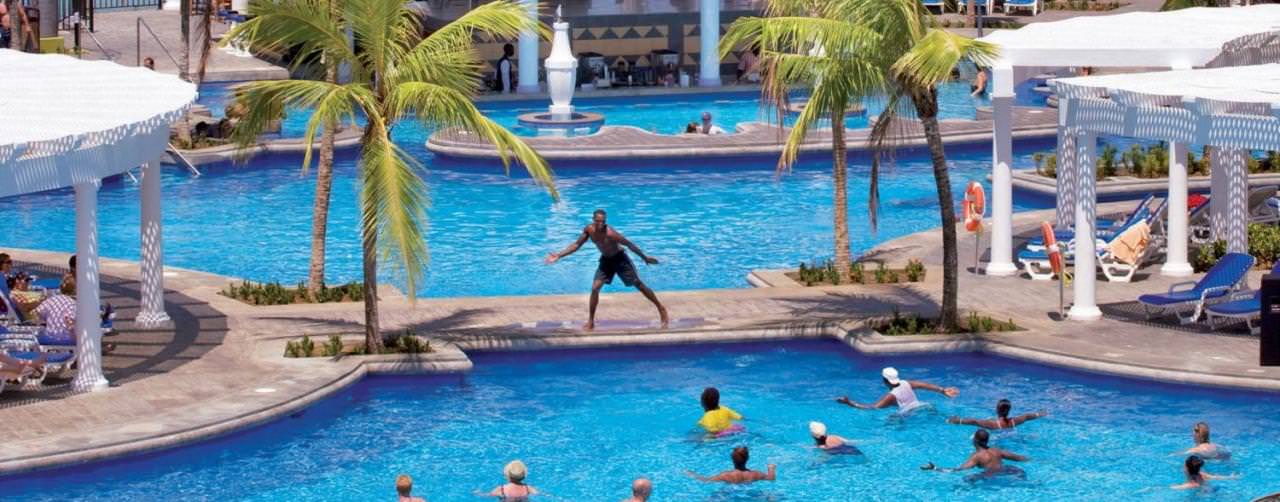 Riu Montego Bay Montego Bay Jamaica Pool Activities Entertainment Water Aerobics