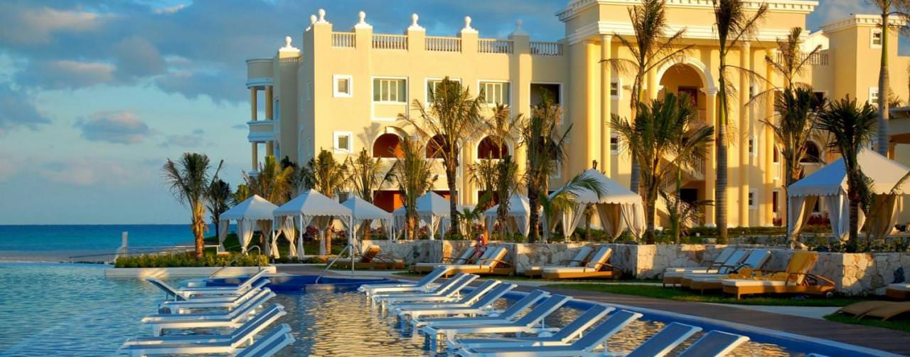 Riviera Maya Mexico Iberostar Grand Hotel Paraiso Pool Main Pool Submerged Lounge Chairs