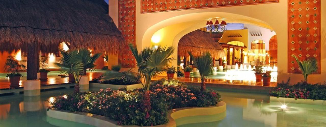 Riviera Maya Mexico Iberostar Paraiso Lindo Pool  Night View