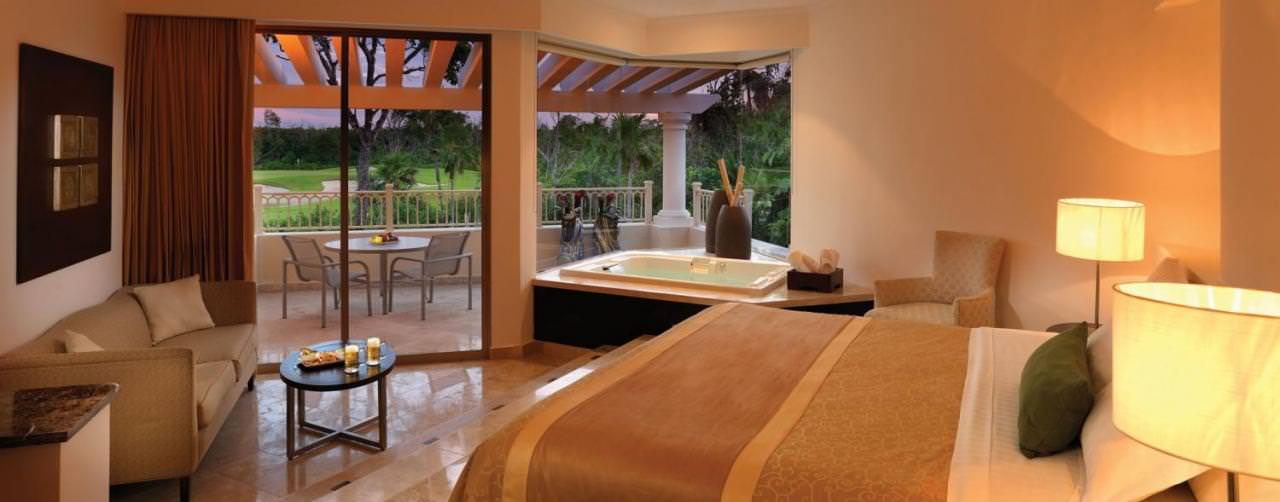 Riviera Maya Mexico Moon Palace Golf Spa Resort Room Grand Jacuzzi Golf Course View