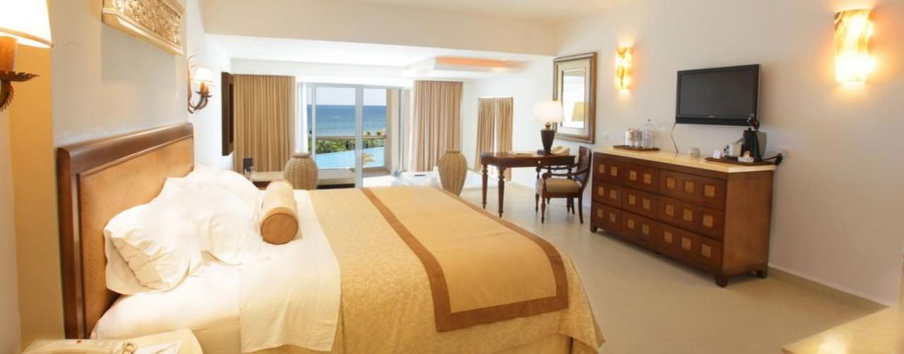 Riviera Maya Mexico Moon Palace Golf Spa Resort Room King Bed Partial Ocean View
