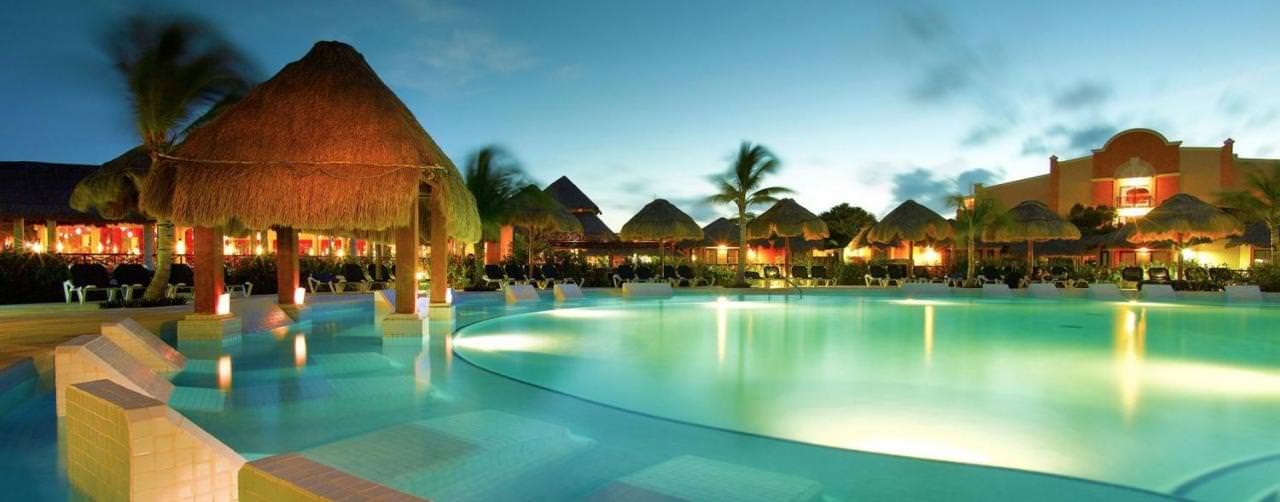Riviera Maya Mexico Pool Night Grand Palladium Colonial Kantenah
