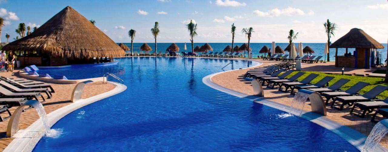 Riviera Maya Mexico Pool Swim Up Bar Infinity View Ocean Coral Turquesa By H10