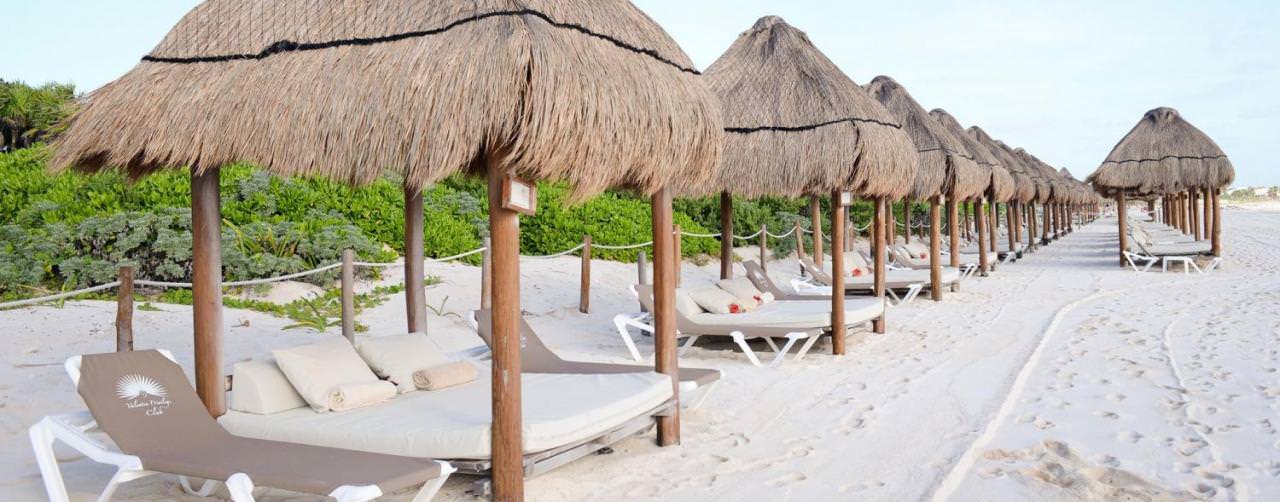 Riviera Maya Mexico Valentin Imperial Maya Beach Beds Chair Palapa
