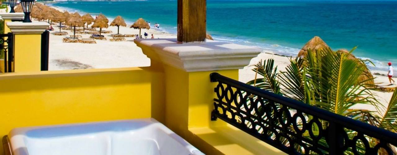Room Outdoor Jacuzzi Ocean View Ocean Coral Turquesa By H10 Riviera Maya Mexico