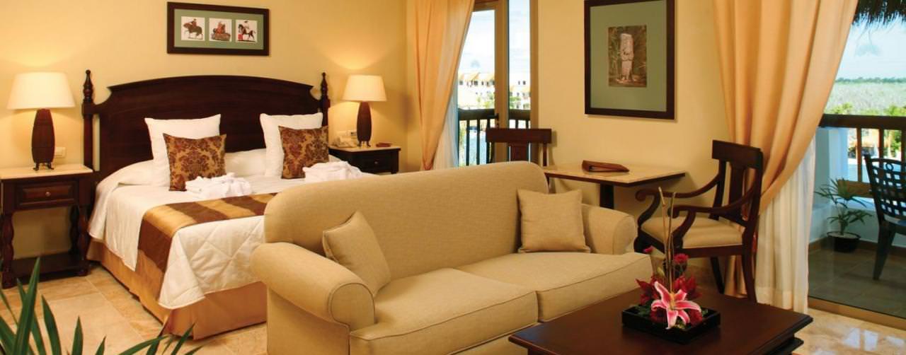 Valentin Imperial Maya Riviera Maya Mexico Room Suite Sofa  King Bed Double Balcony