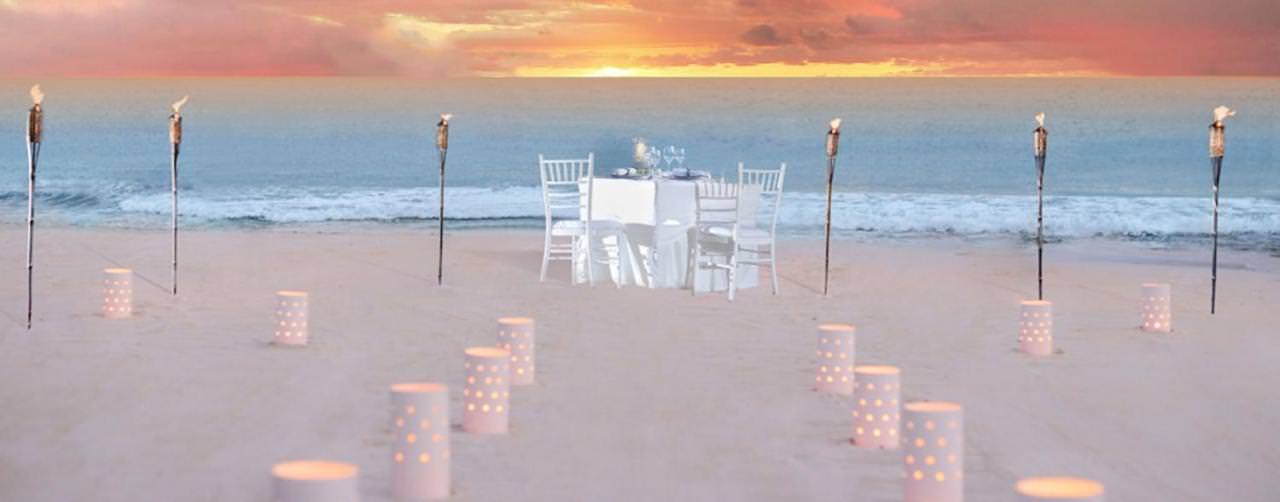 Valentin Imperial Maya Riviera Maya Mexico Wedding Beach Dinner For Two