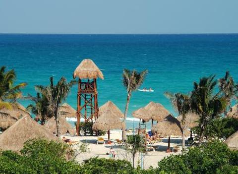 Palapas On The Beach At Iberostar Paraiso Maya